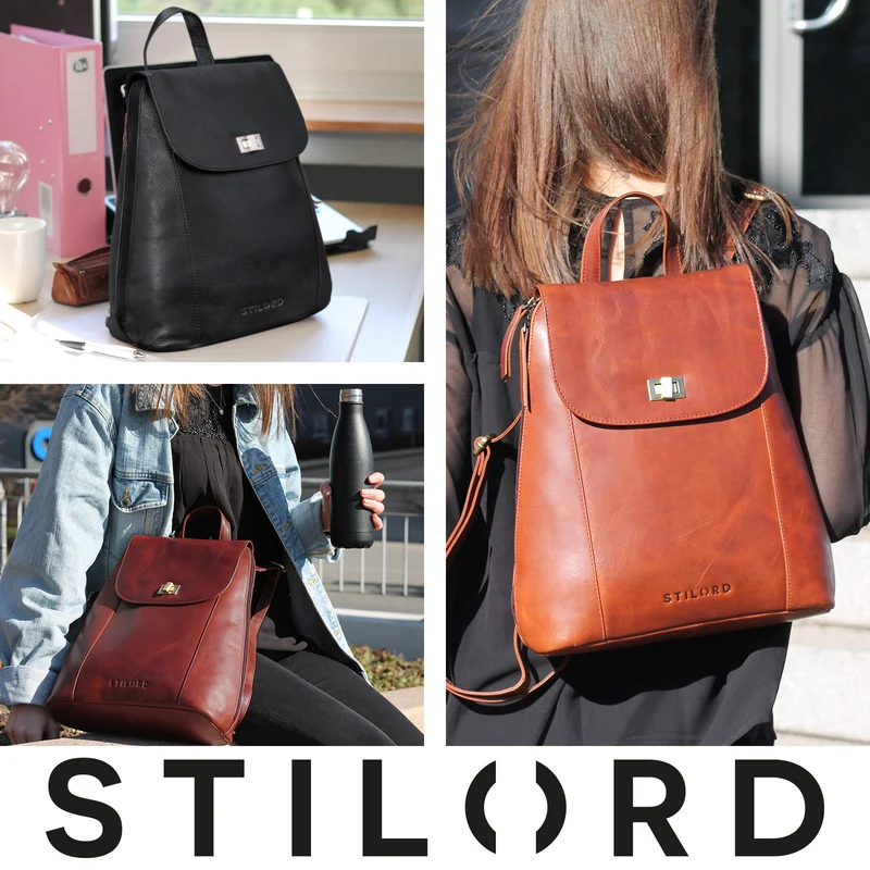 "Victoria II" Lederrucksack Damen Vintage