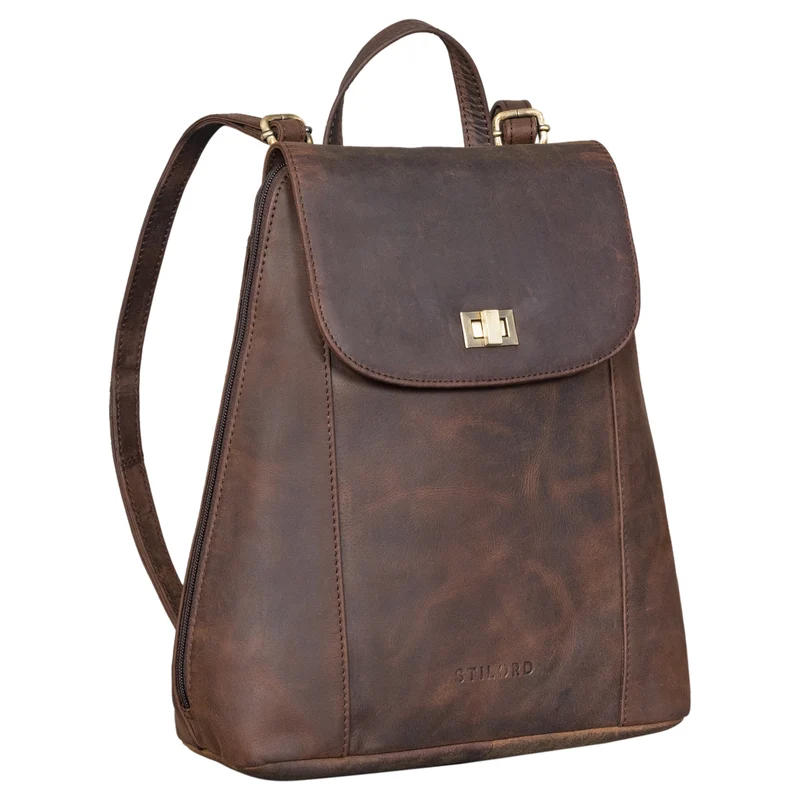 "Victoria II" Lederrucksack Damen Vintage