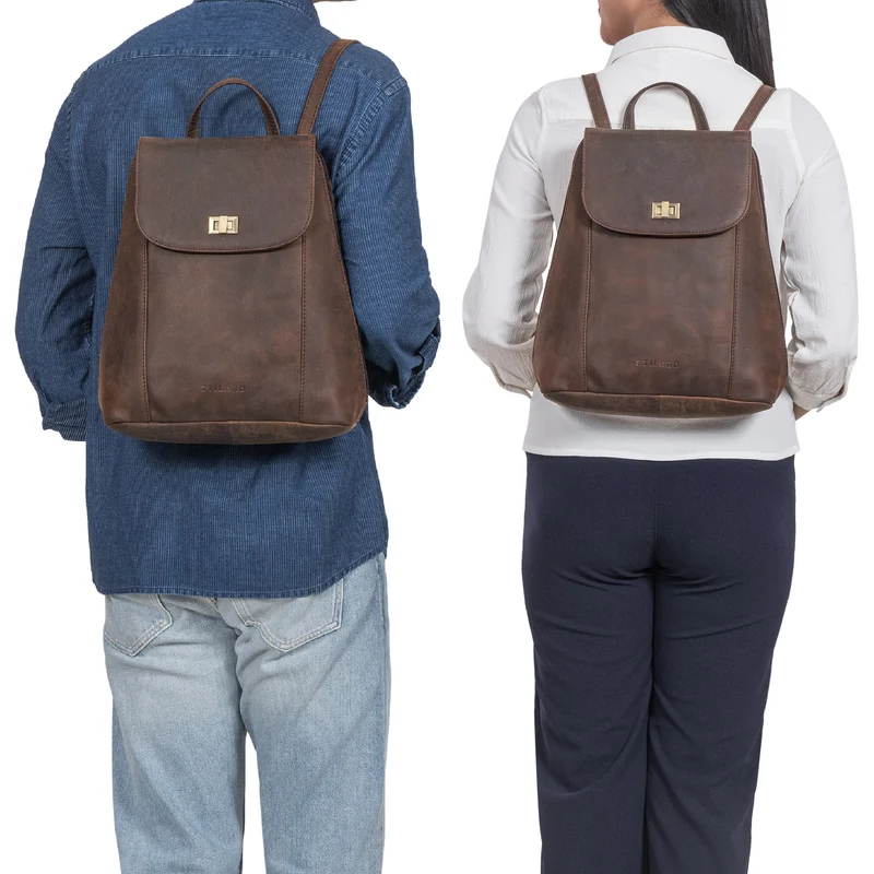 "Victoria II" Lederrucksack Damen Vintage