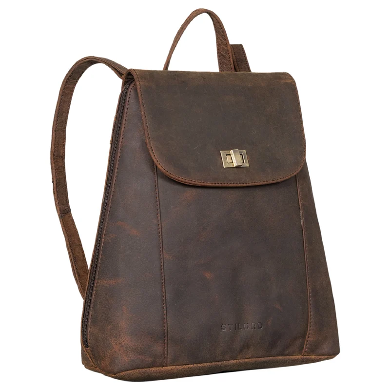 "Victoria II" Lederrucksack Damen Vintage