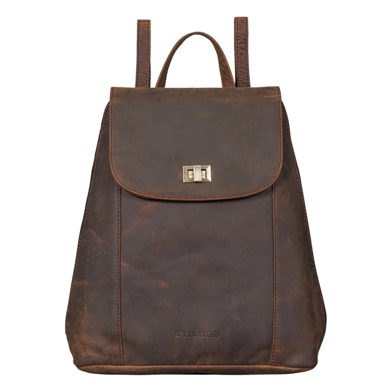 "Victoria II" Lederrucksack Damen Vintage