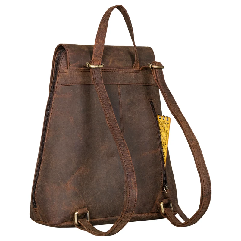 "Victoria II" Lederrucksack Damen Vintage