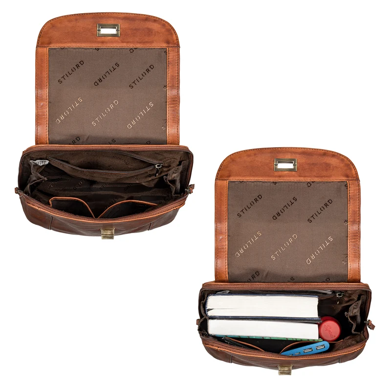 "Victoria II" Lederrucksack Damen Vintage