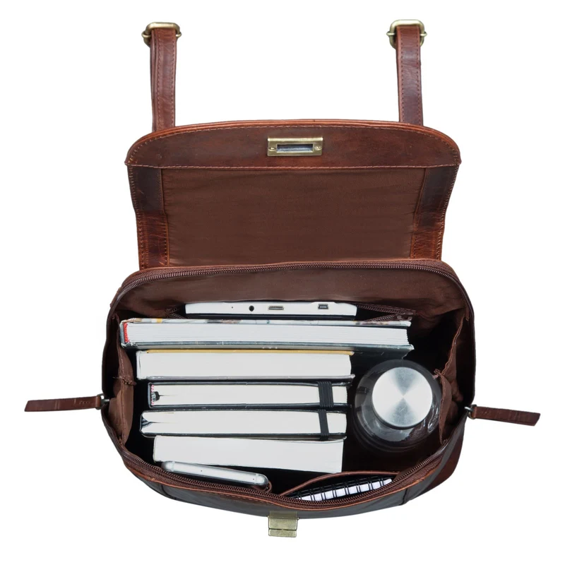 "Victoria II" Lederrucksack Damen Vintage