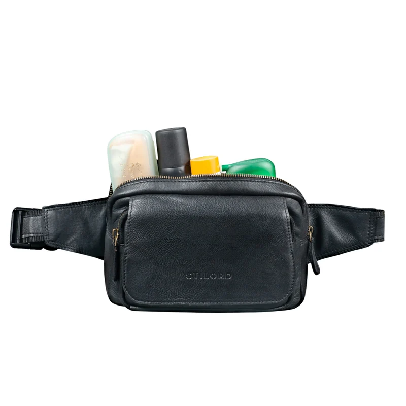 "Boston" Gürteltasche Leder Vintage