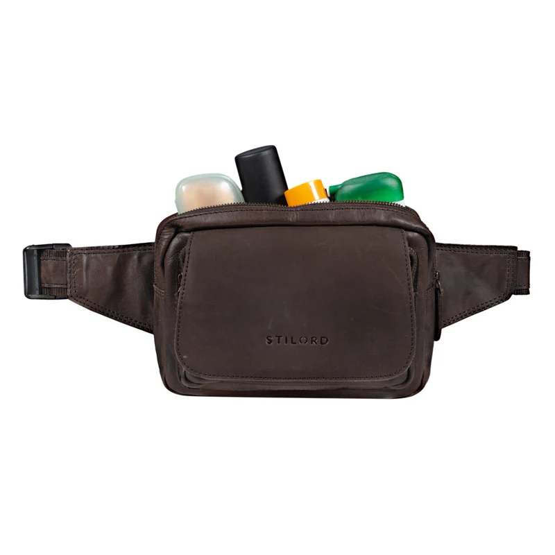 "Boston" Gürteltasche Leder Vintage