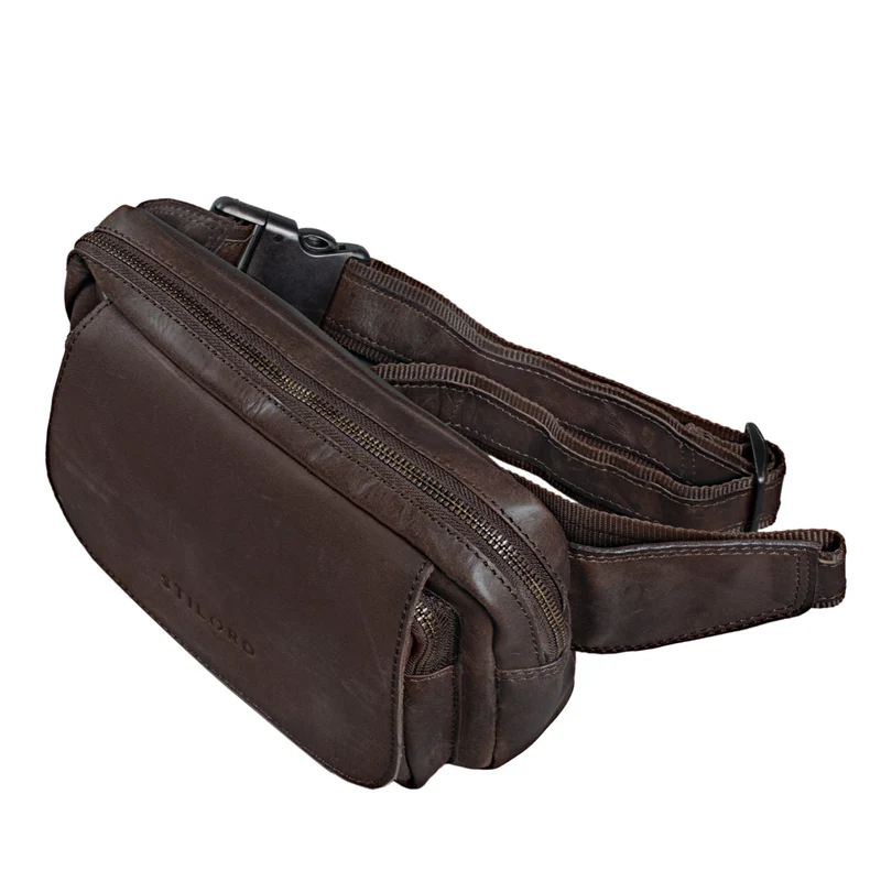 "Boston" Gürteltasche Leder Vintage