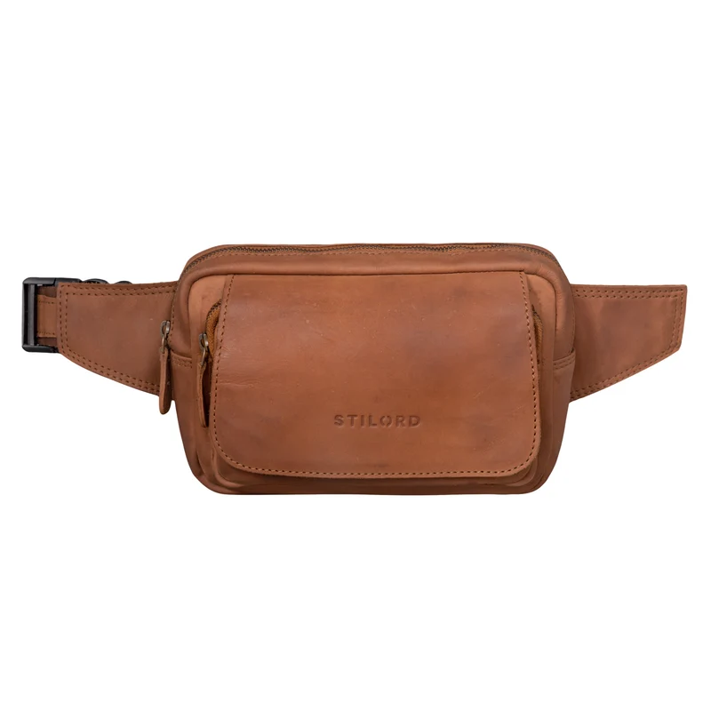 "Boston" Gürteltasche Leder Vintage