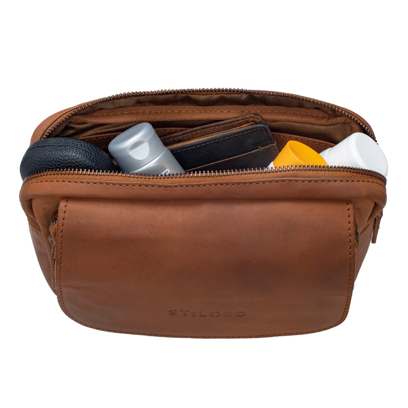 "Boston" Gürteltasche Leder Vintage