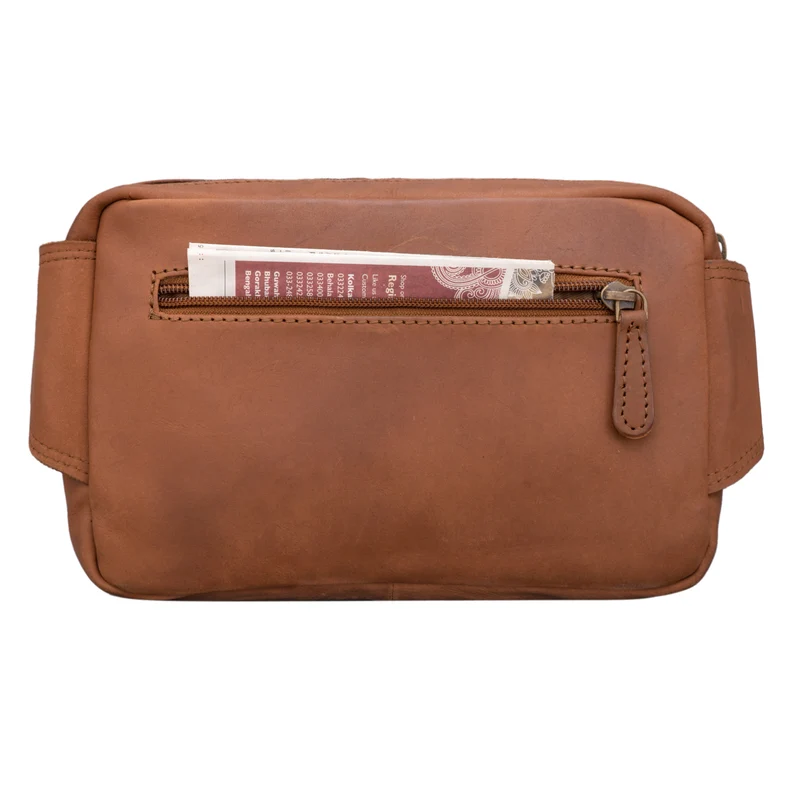 "Boston" Gürteltasche Leder Vintage