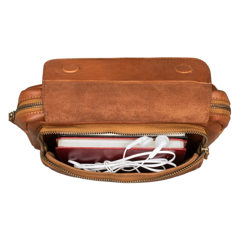 "Boston" Gürteltasche Leder Vintage