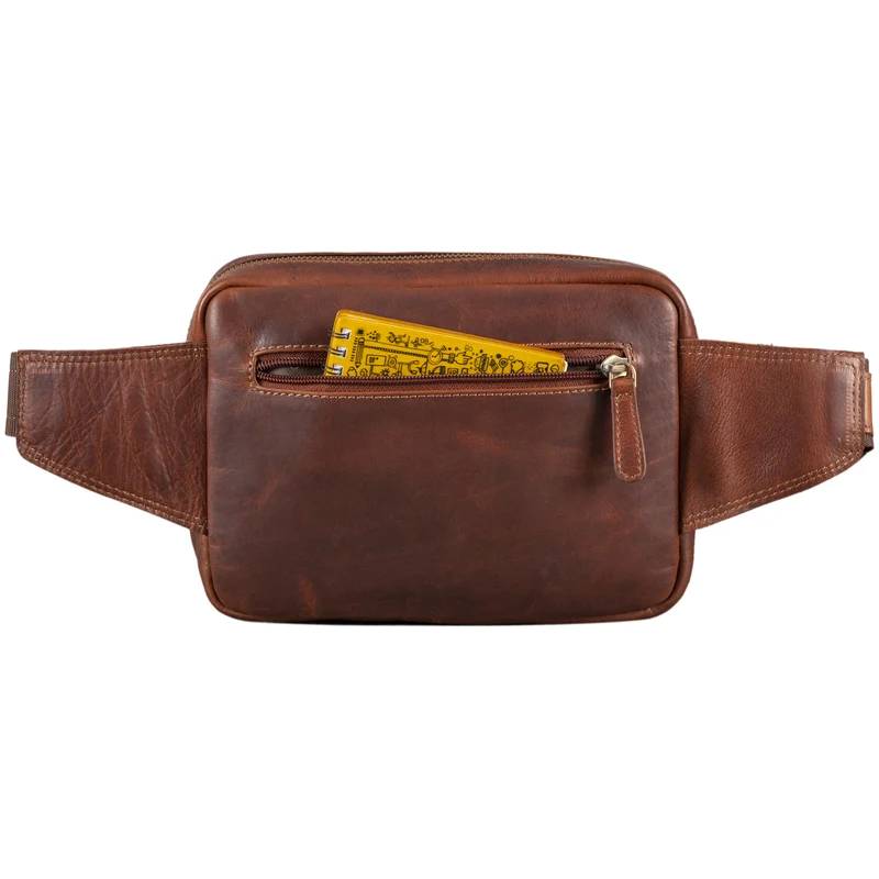 "Boston" Gürteltasche Leder Vintage