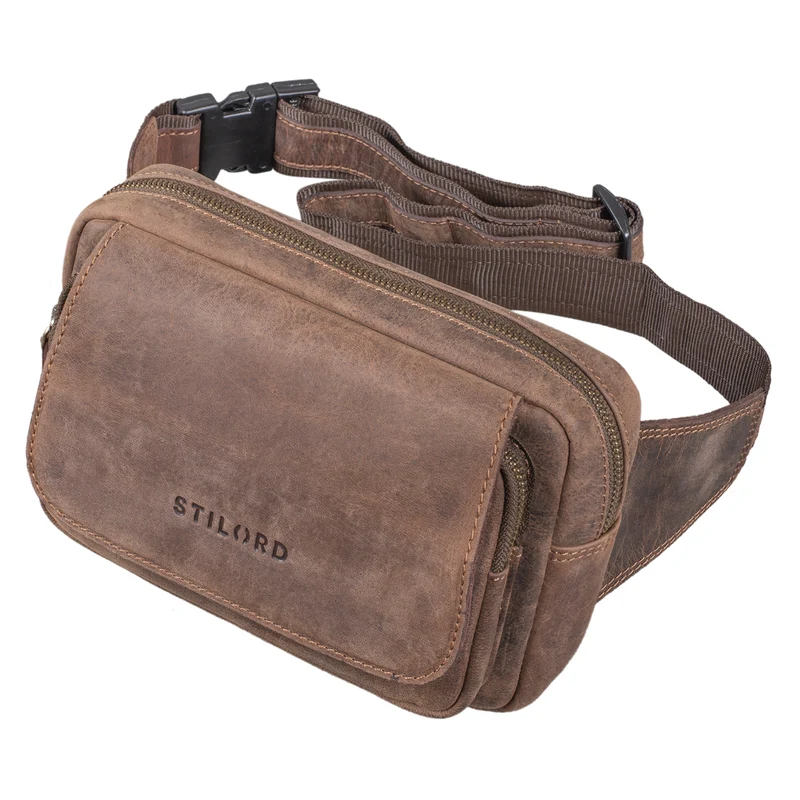 "Boston" Gürteltasche Leder Vintage