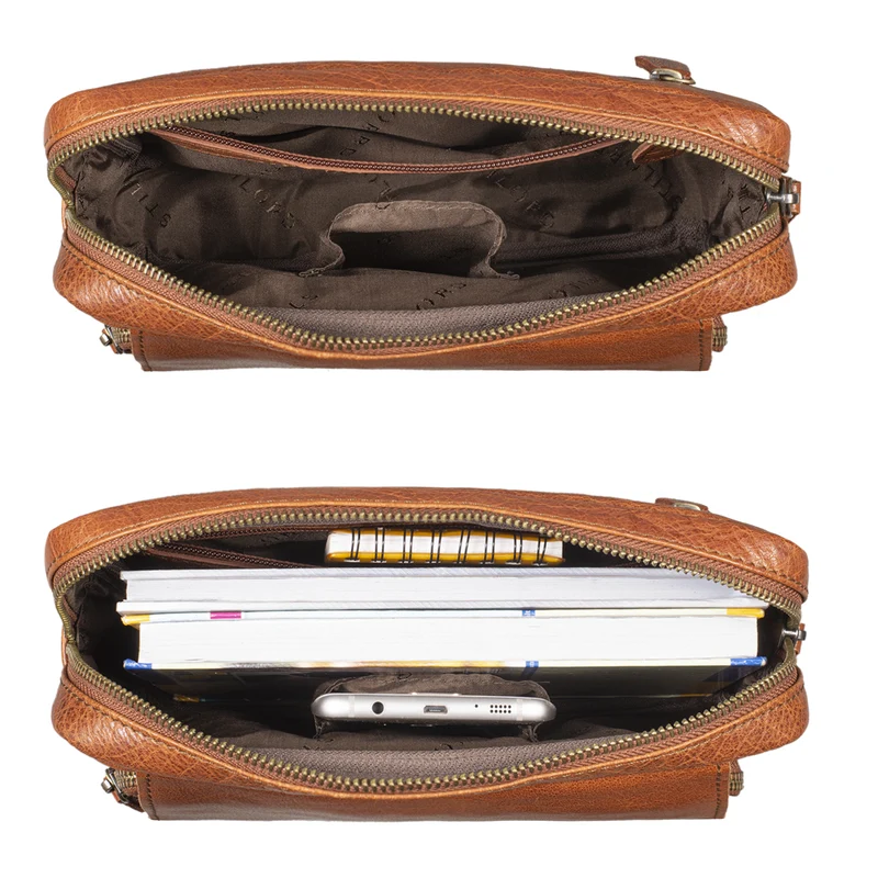 "Boston" Gürteltasche Leder Vintage