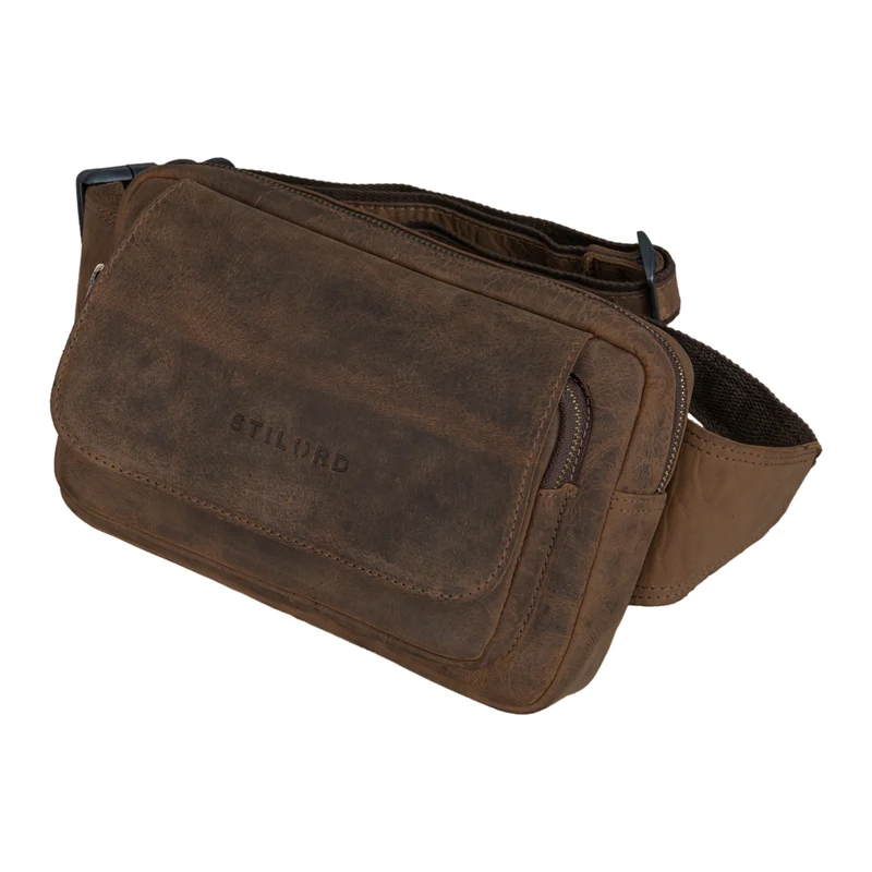 "Boston" Gürteltasche Leder Vintage