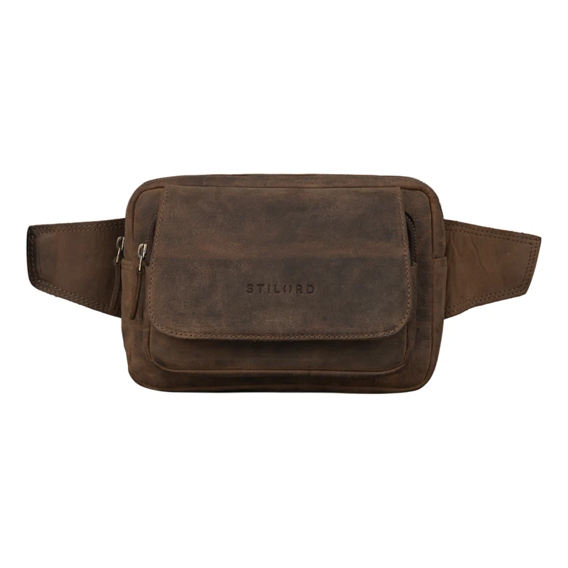 "Boston" Gürteltasche Leder Vintage