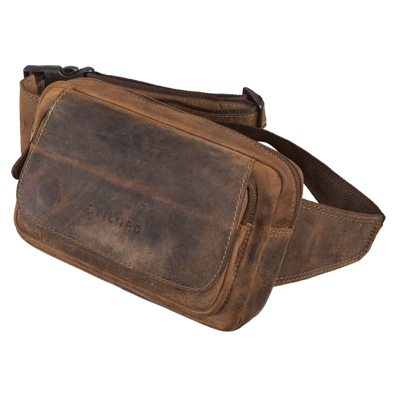 "Boston" Gürteltasche Leder Vintage