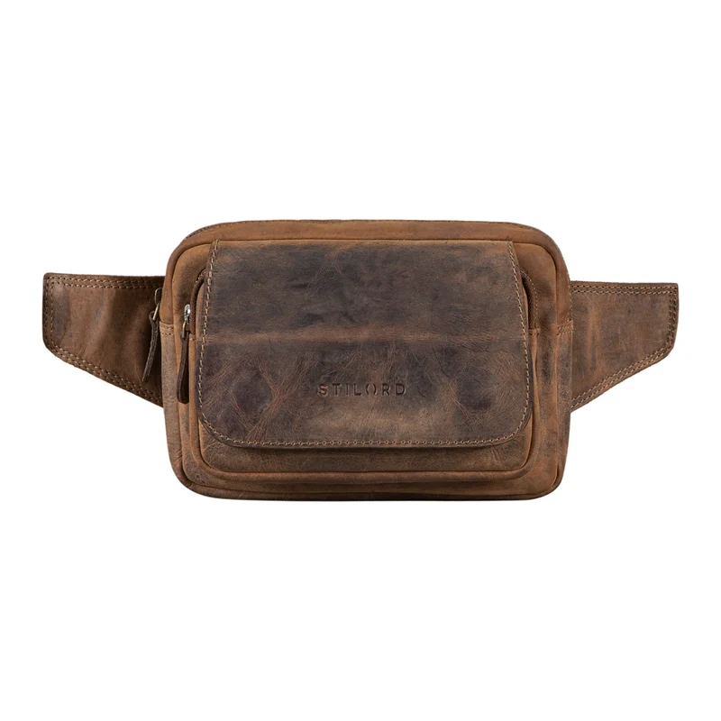 "Boston" Gürteltasche Leder Vintage