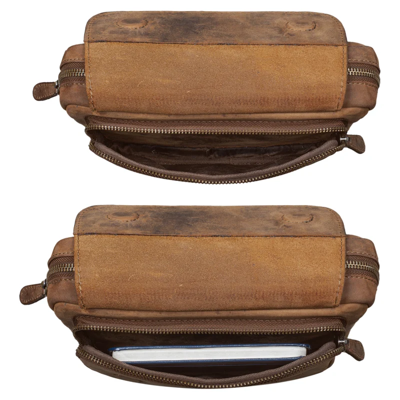 "Boston" Gürteltasche Leder Vintage