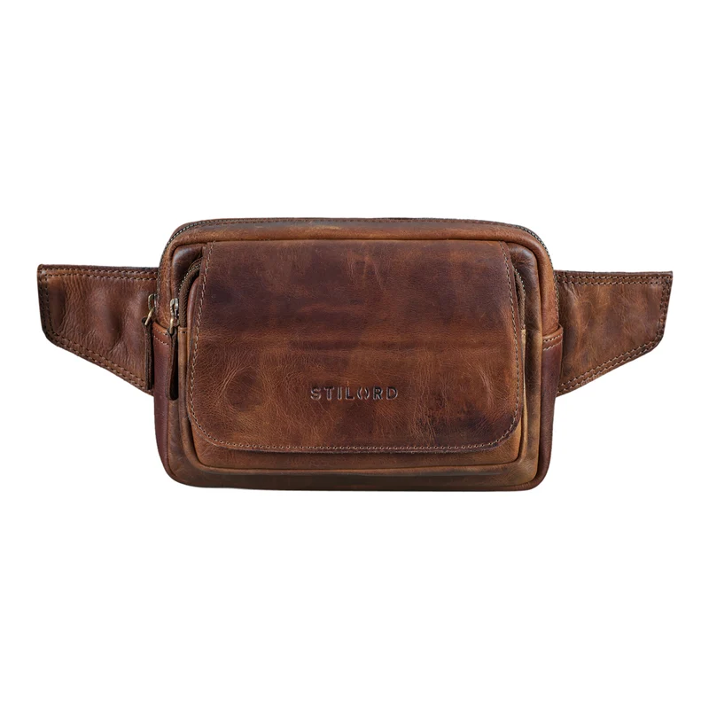 "Boston" Gürteltasche Leder Vintage