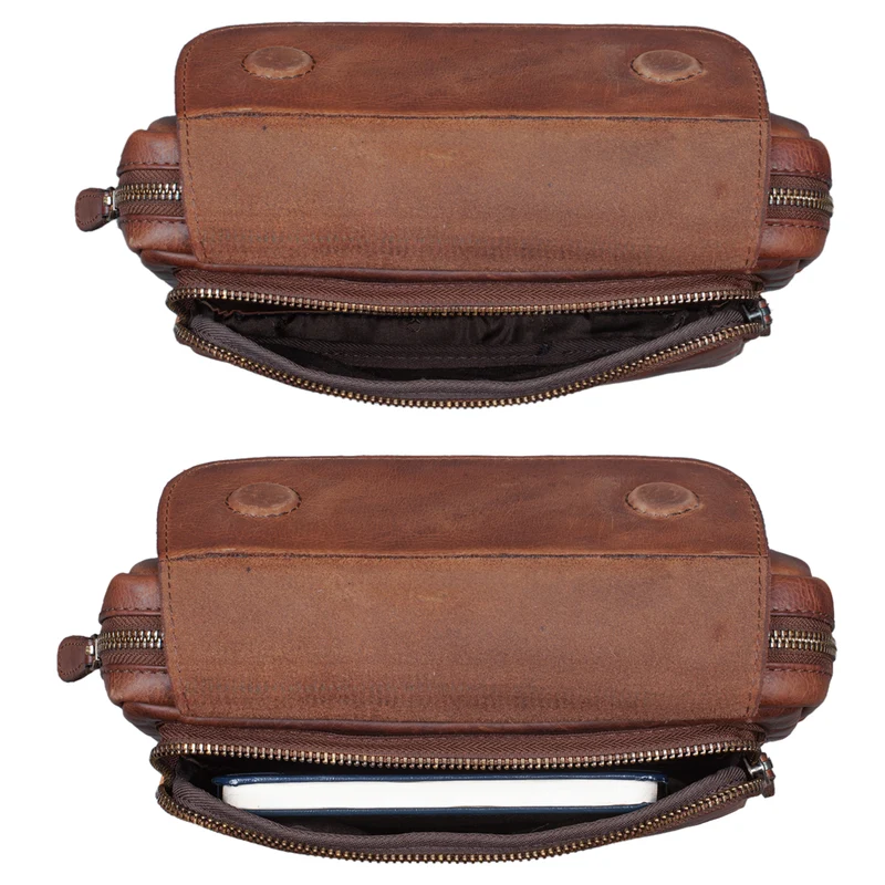 "Boston" Gürteltasche Leder Vintage