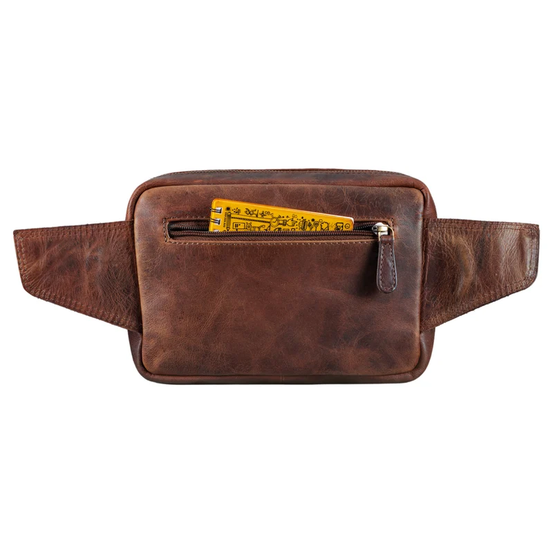 "Boston" Gürteltasche Leder Vintage