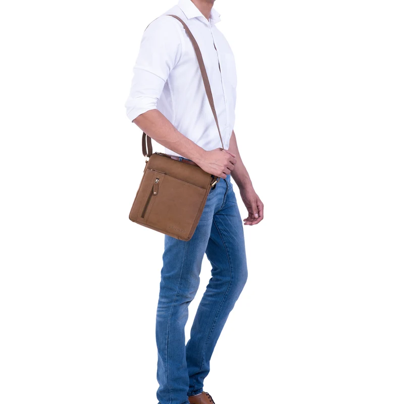 "Brady" Herrenhandtasche Leder Umhängetasche
