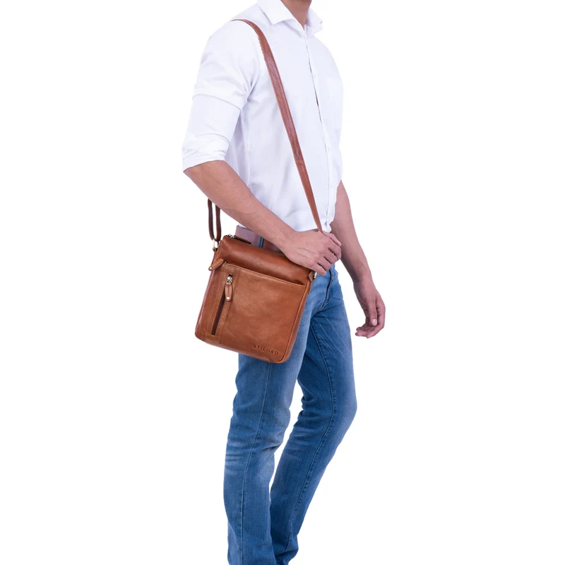 "Brady" Herrenhandtasche Leder Umhängetasche