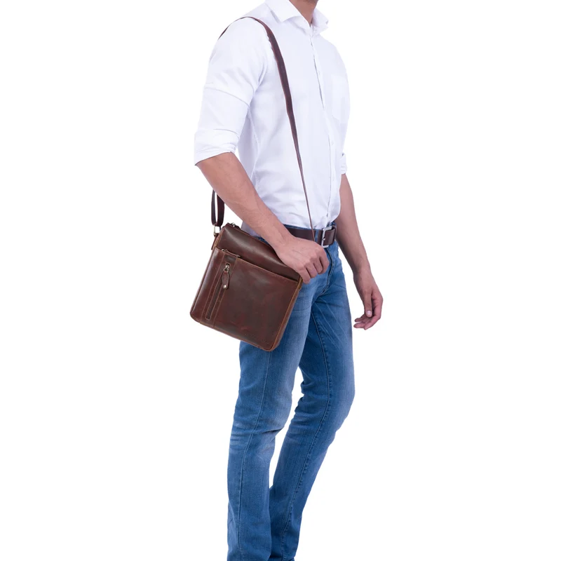 "Brady" Herrenhandtasche Leder Umhängetasche