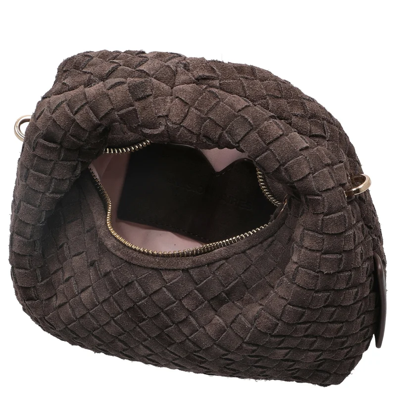 Les Visionnaires Greta Micro Weave Cozy - Umhängetasche 20 cm (dark brown)