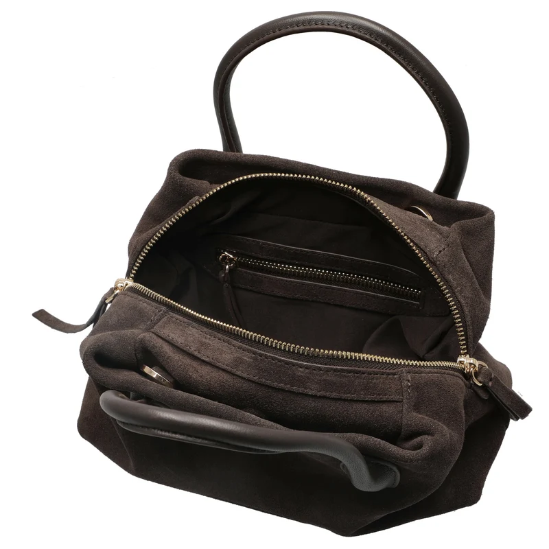 Les Visionnaires Sophie Petite Cozy Scarf - Henkeltasche 25 cm (dark brown)