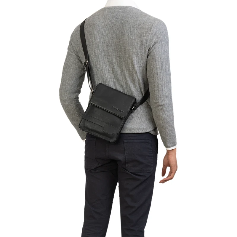 "Sven" Herrenhandtasche Leder Umhängetasche