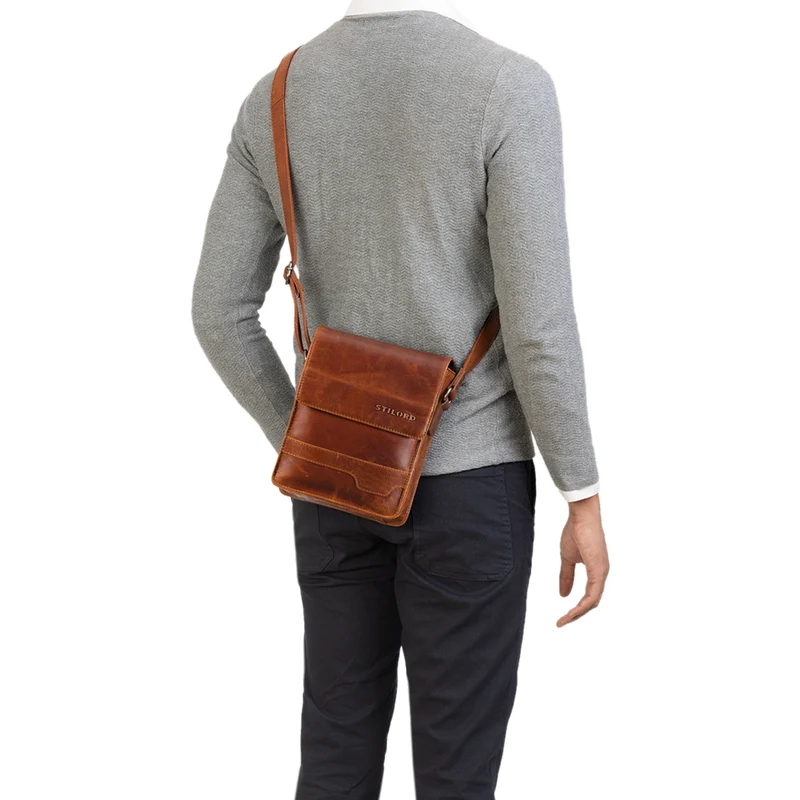 "Sven" Herrenhandtasche Leder Umhängetasche