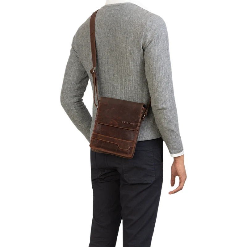 "Sven" Herrenhandtasche Leder Umhängetasche