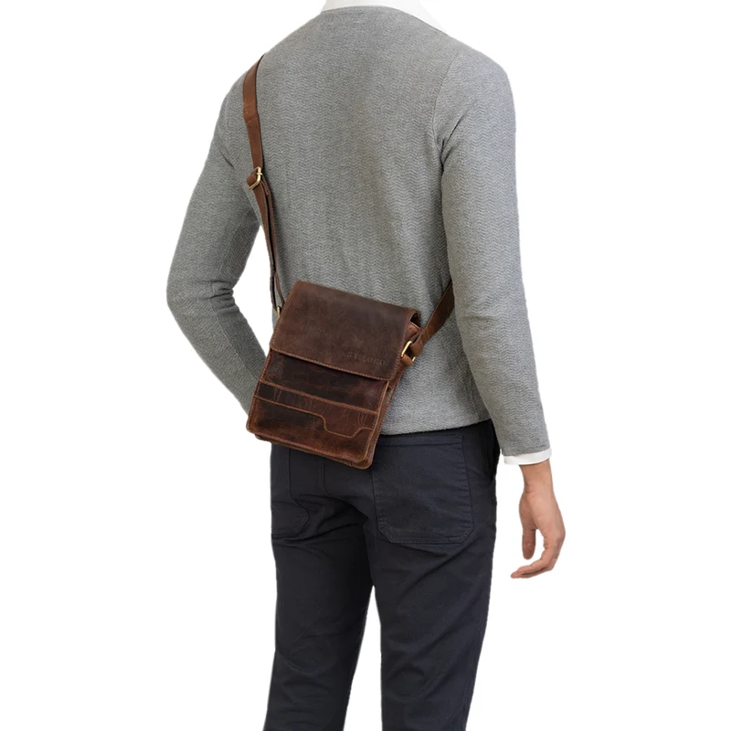 "Sven" Herrenhandtasche Leder Umhängetasche