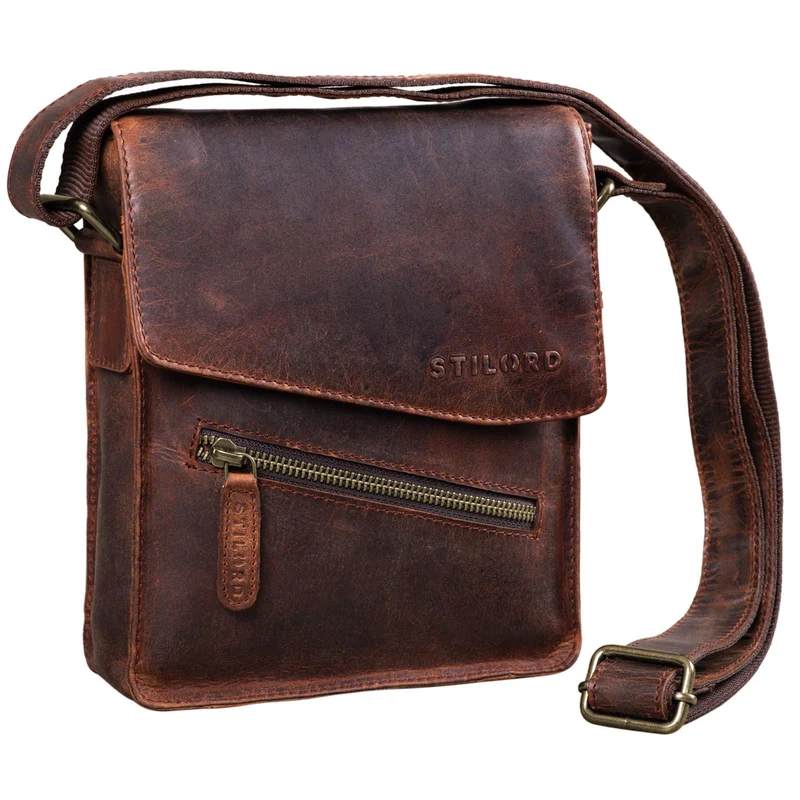 "Steve" Kleine Herren Tasche Leder