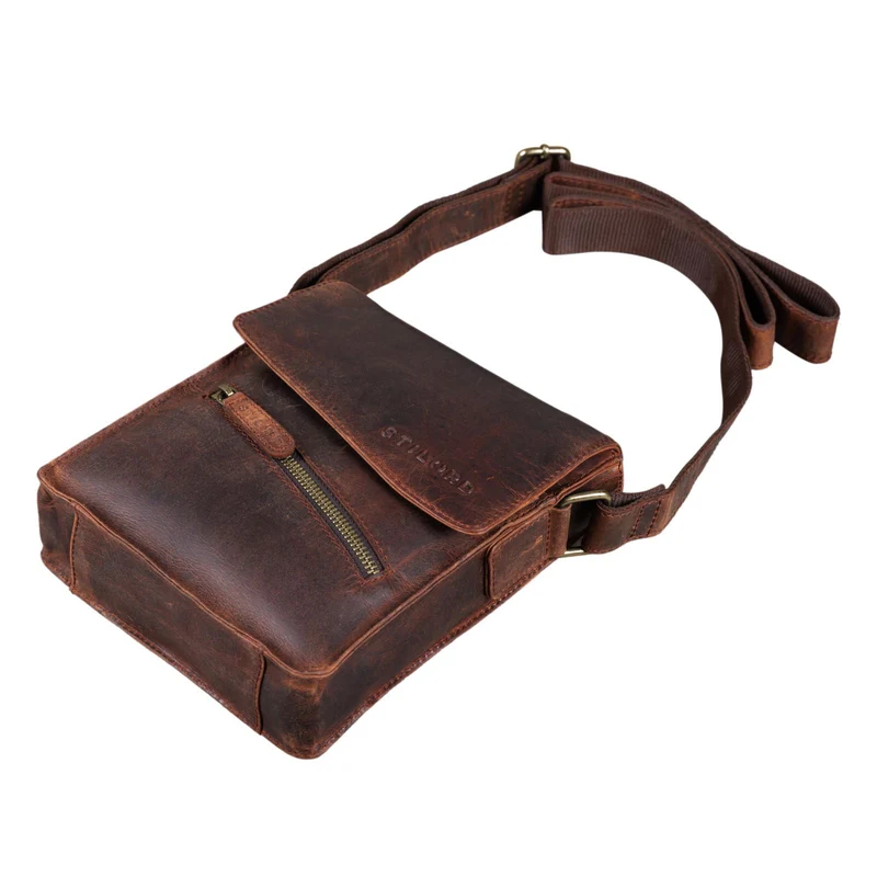 "Steve" Kleine Herren Tasche Leder