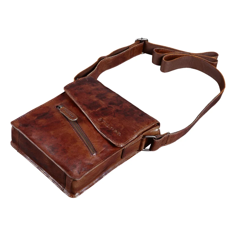 "Steve" Kleine Herren Tasche Leder