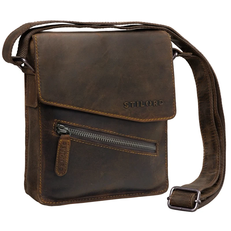 "Steve" Kleine Herren Tasche Leder