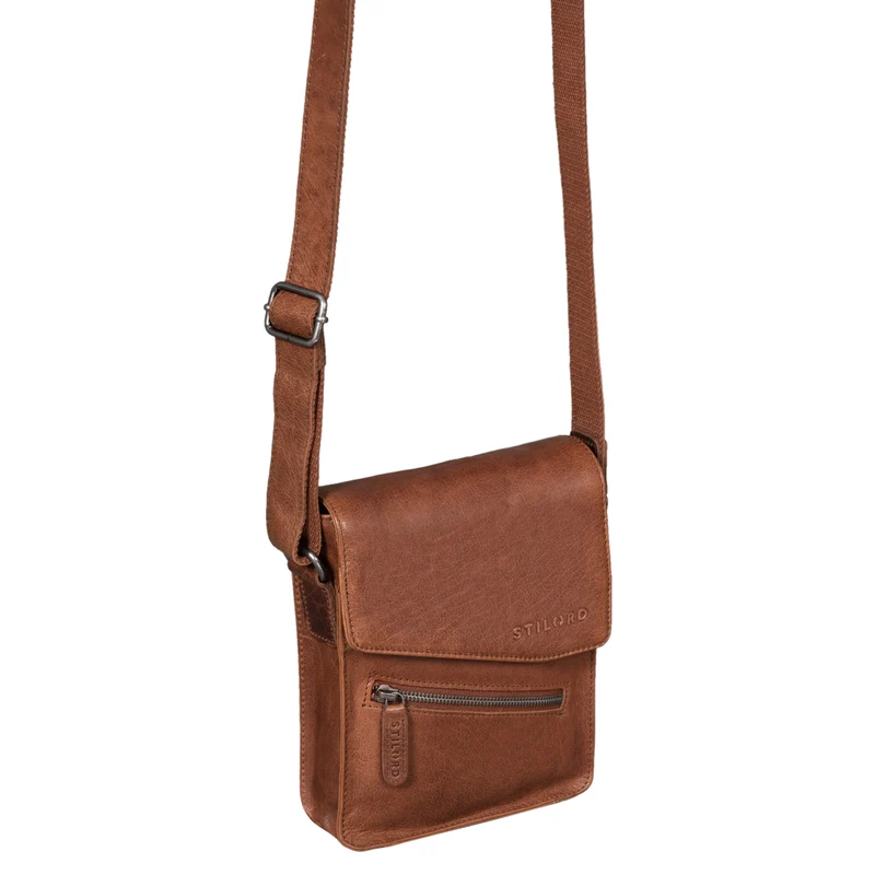 "Steve" Kleine Herren Tasche Leder