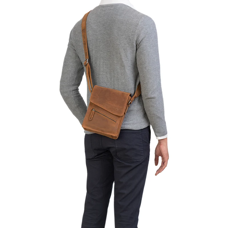 "Steve" Kleine Herren Tasche Leder