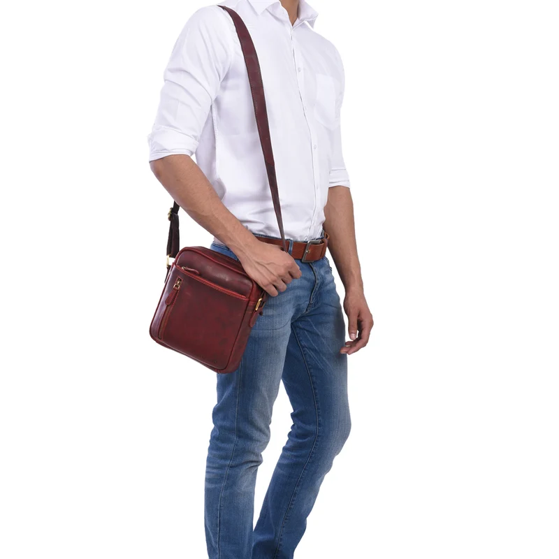 "Hawk" Männer Tasche Leder Klein
