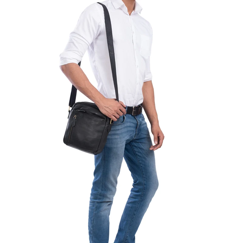 "Hawk" Männer Tasche Leder Klein