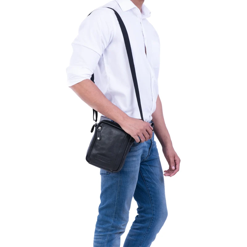 "Brandon" Herrenhandtasche Leder Umhängetasche