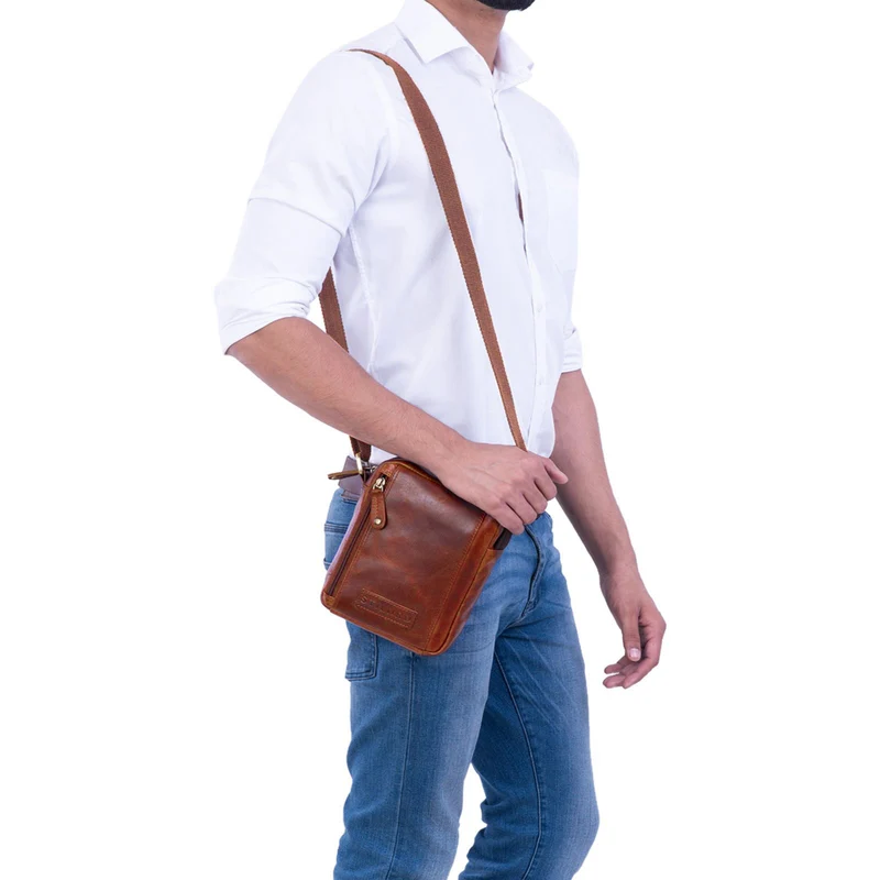 "Brandon" Herrenhandtasche Leder Umhängetasche