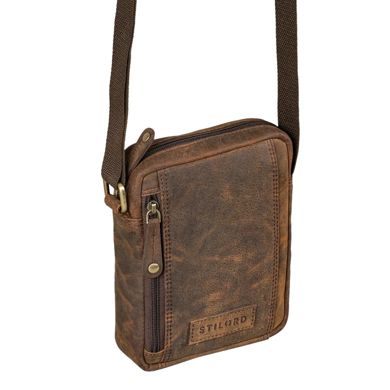"Brandon" Herrenhandtasche Leder Umhängetasche