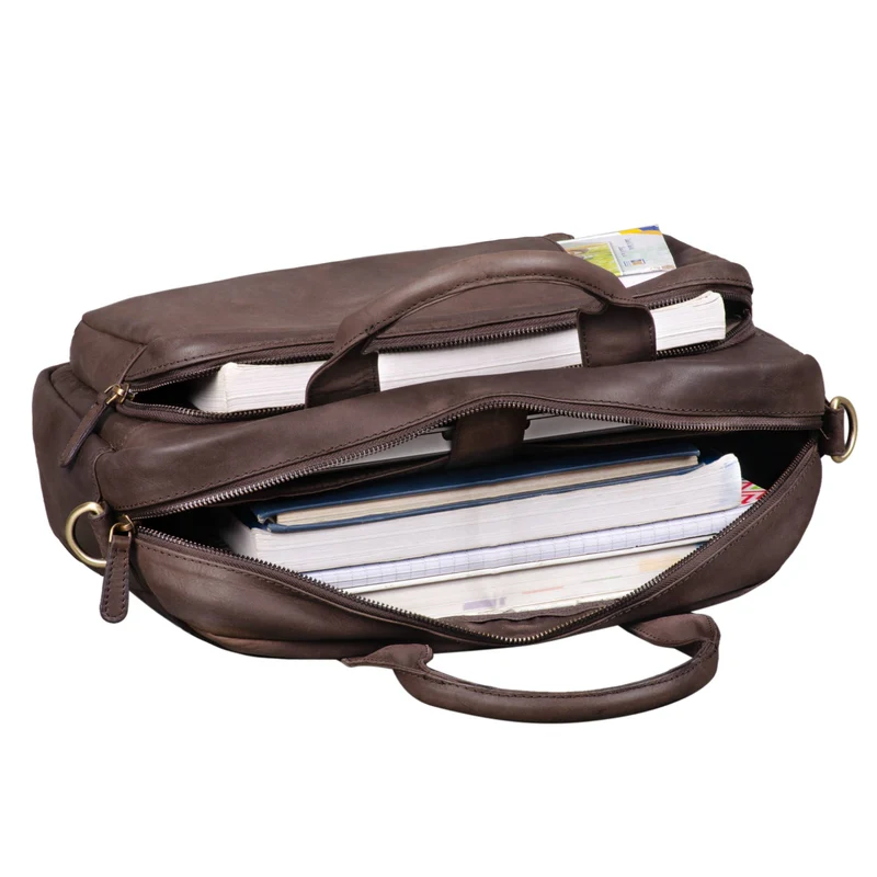 "Madrid" Vintage Businesstasche Leder