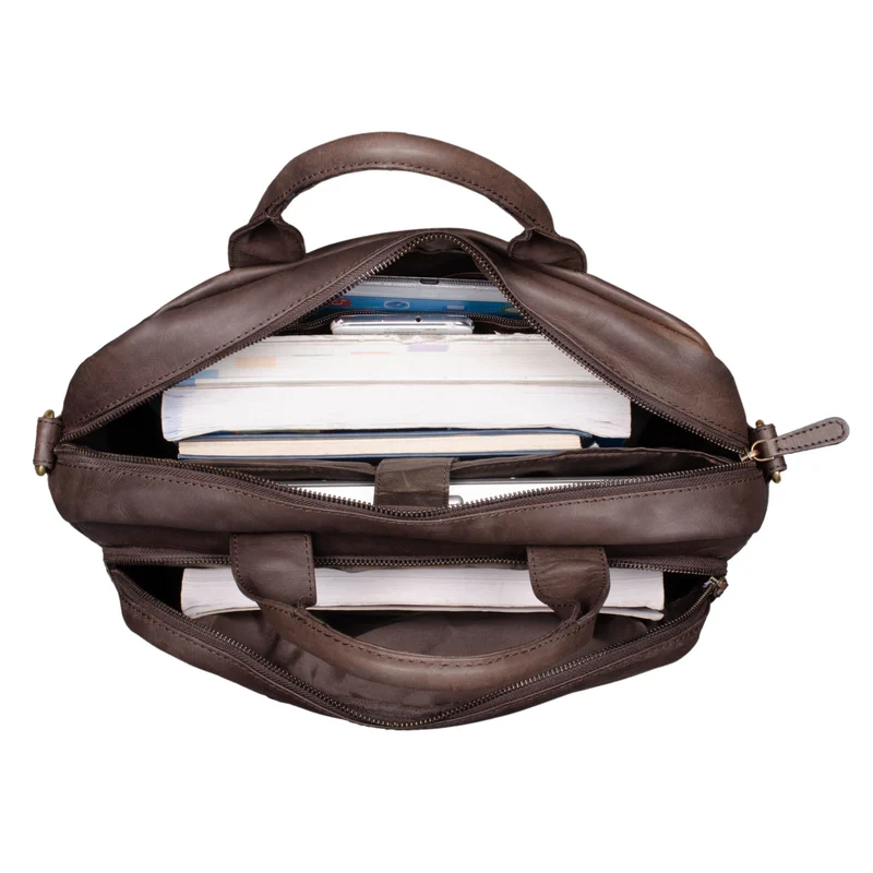 "Madrid" Vintage Businesstasche Leder