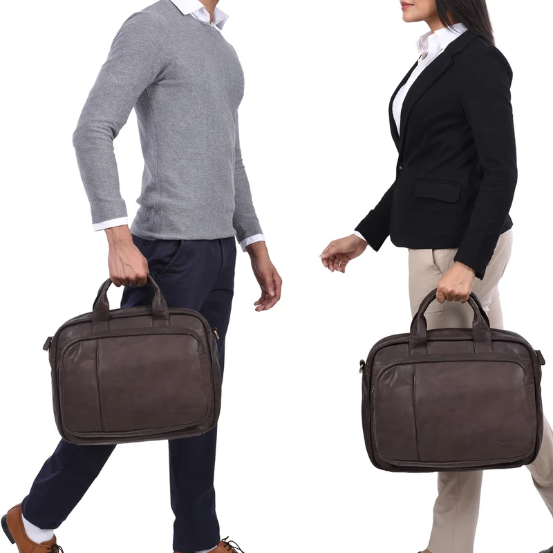 "Madrid" Vintage Businesstasche Leder
