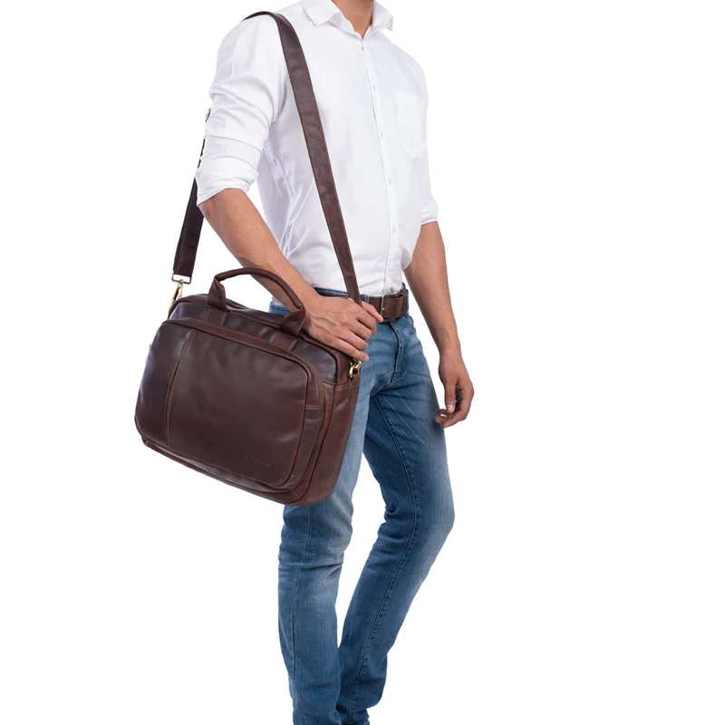 "Madrid" Vintage Businesstasche Leder